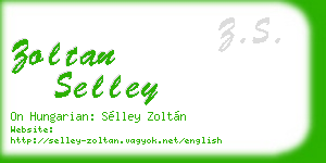 zoltan selley business card