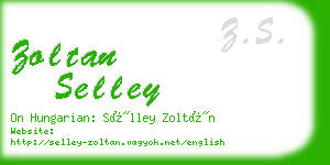zoltan selley business card
